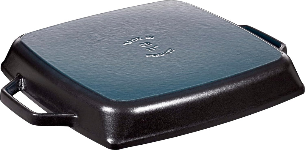 staub 40511-683-0 Pure Grill Square Black 11.0 inches (28 cm) Grill Pan, Both Hands, Casting, Enamel, Induction Compatible, Japanese Authentic Product