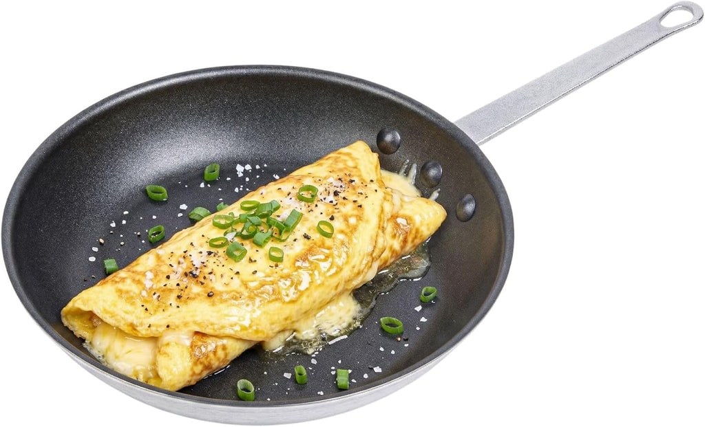 Restaurantware-Met Lux 10 Inch Fry Pans, Set Of 6 No-Stick Frying Pans - Induction-Ready, Triple-Riveted, Black Aluminum Cooking Skillets, Durable, For Searing, Sautéing, And Browning Food