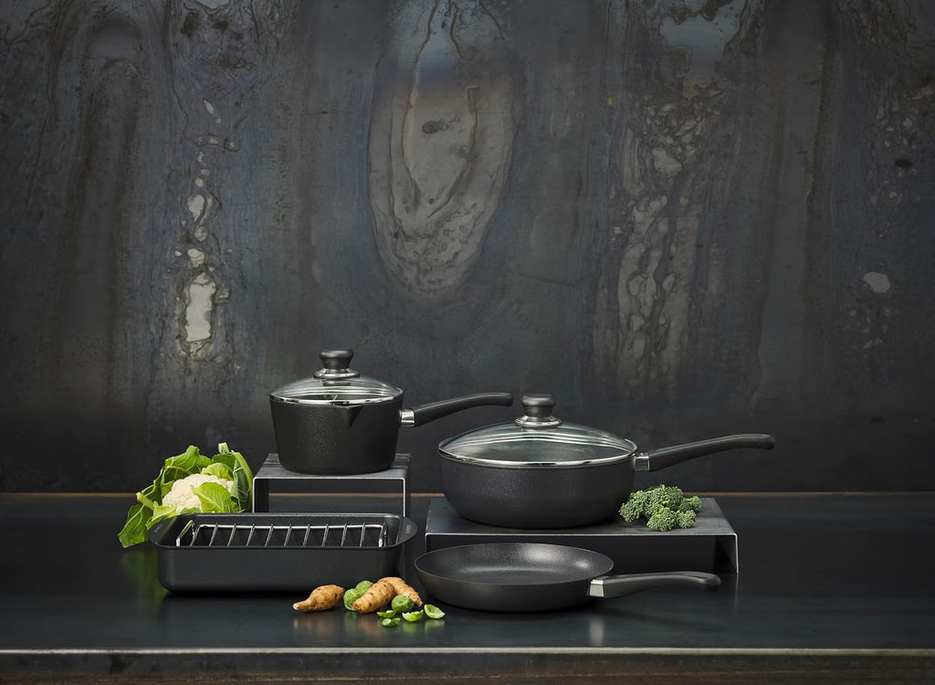 Scanpan Classic 4 quart (10 1/4 inch) Nonstick Deep Saute Pan with Lid – Compatible with Gas and Electric Stovetops, Metal Utensil Safe, Oven Safe to 500°F, Dishwasher Safe