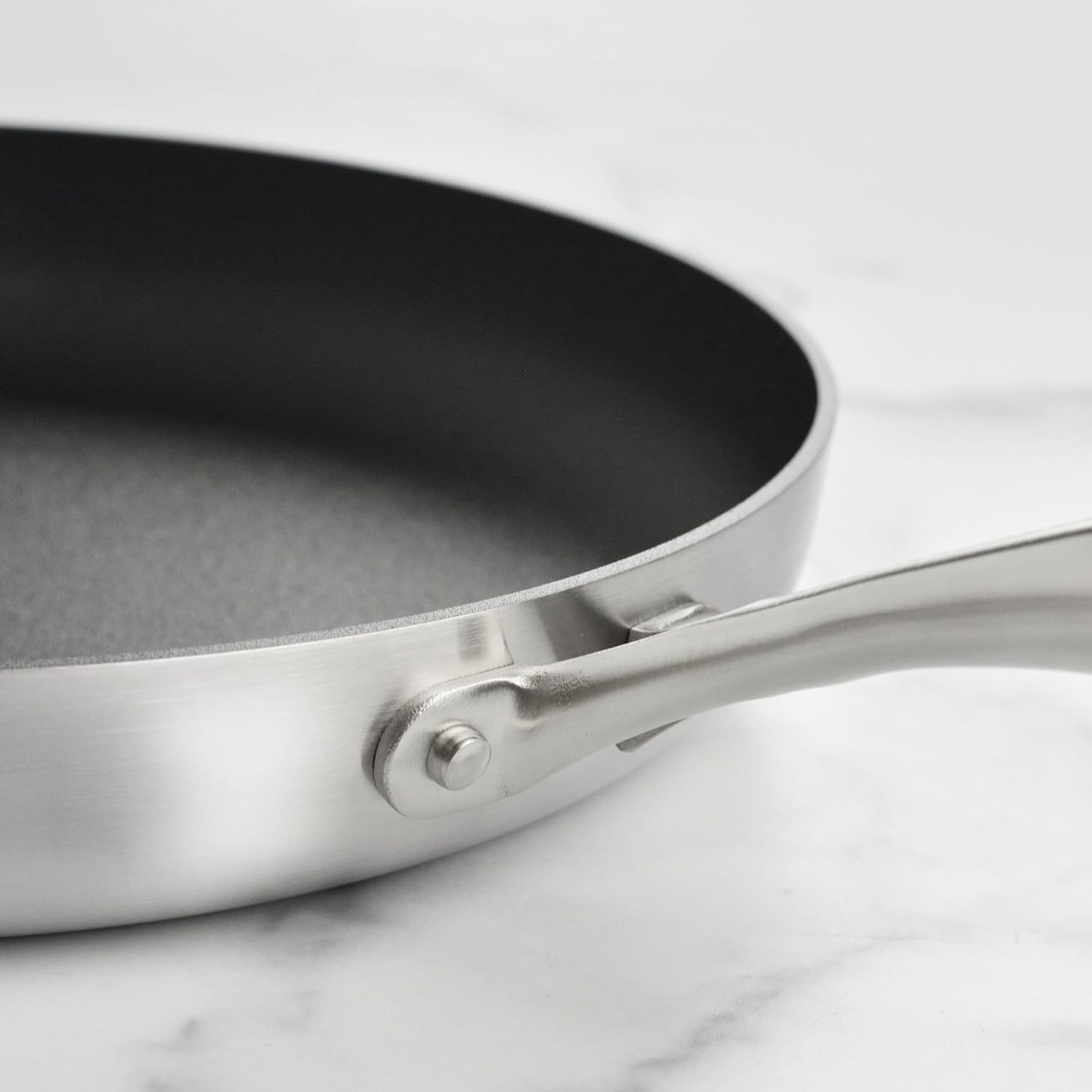 Scanpan CX+ 12.5' Fry Pan with Glass Lid - Stratanium Plus Nonstick - 5-ply Stainless Steel