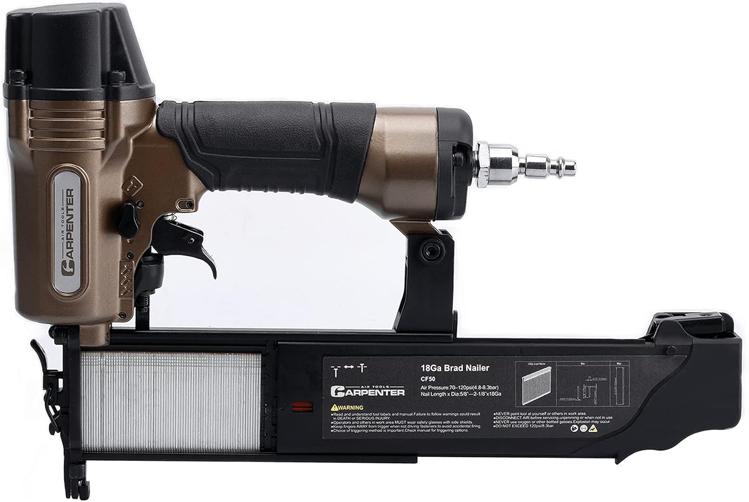 Carpenter Tools CFL4518-18 Gauge L Cleat Flooring Nailer with Mallet and CF50 18 Gauge Brad Nailer