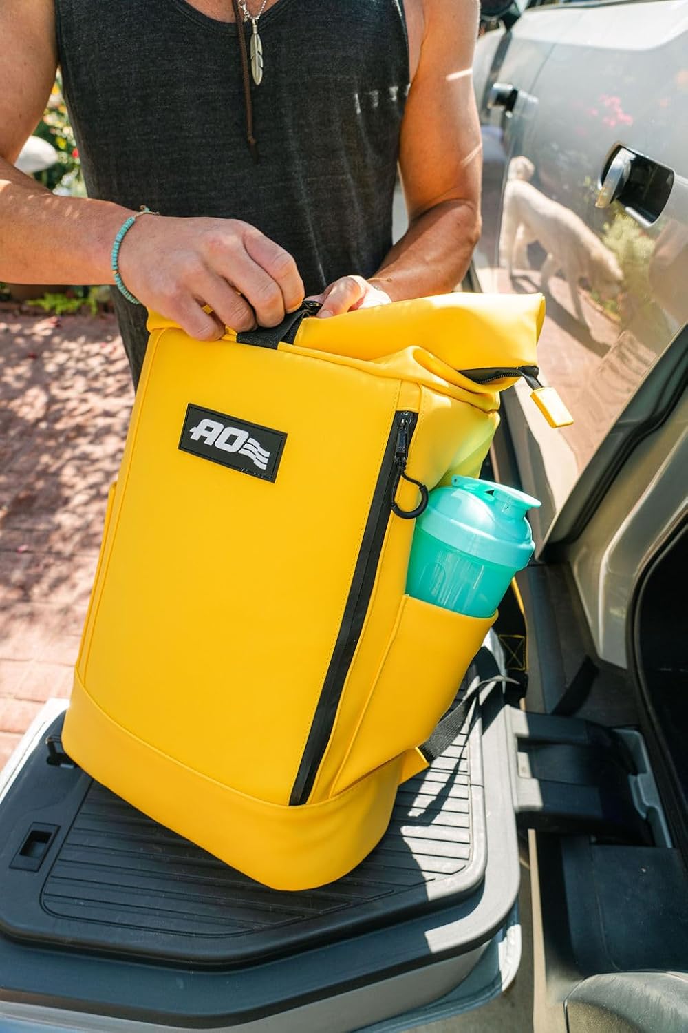 AO Coolers Nomad Backpack Cooler, Waterproof Roll-Top, Insulated, 18-Can