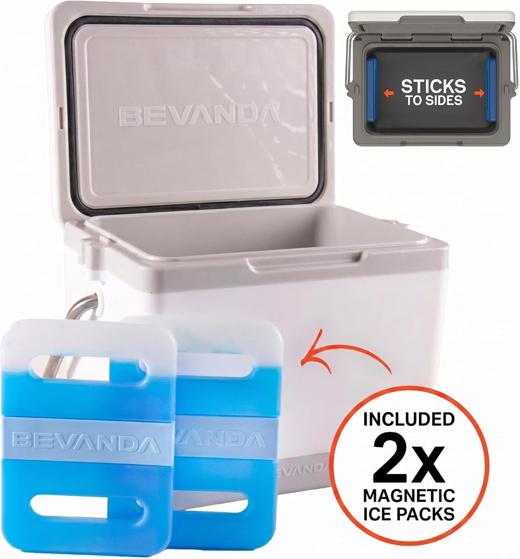 Bevanda - 10qt Verge Insulated Lunch Box - Durable Cooler with Magnetic Ice Packs - Rugged Hard Shell Lunch Cooler for Jobsite Lunches, Outdoor Adventures & All Day Temperature Control