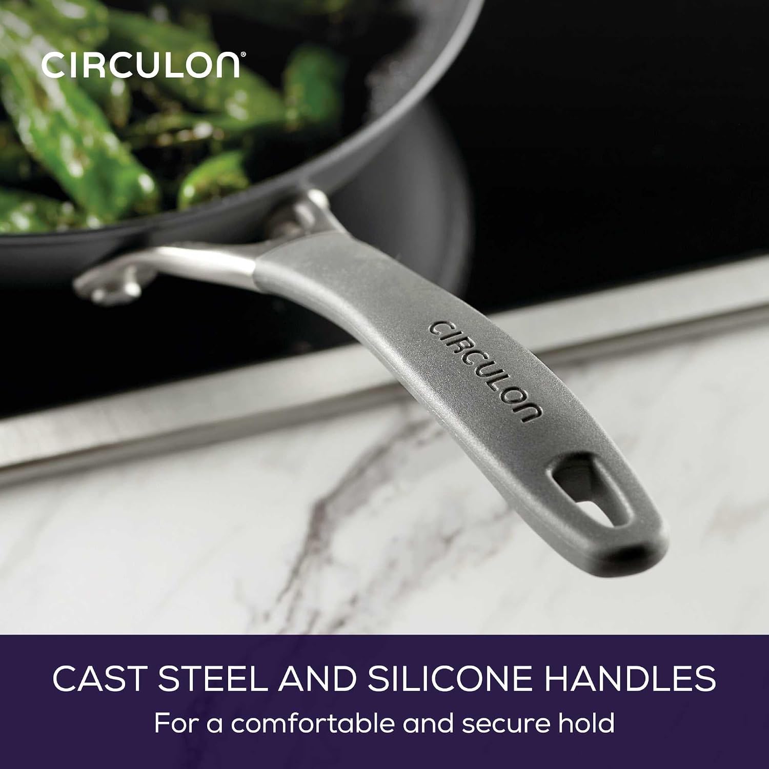 Circulon A1 Series with ScratchDefense Nonstick Induction Pots and Pans Cookware Set, Induction Cookware, Kitchen Essentials, 9-Piece, Graphite