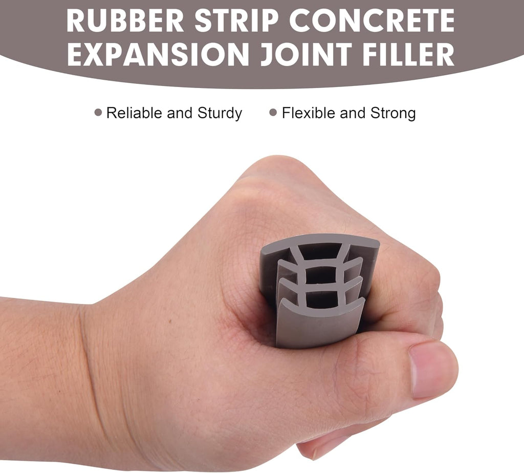 Flexible EPDM Rubber Strip (100 ft Long x 1 inch Wide) - Concrete Crack Repair & Replacement, Weather & Aging Resistant Expansion Joint Filler for Driveways, Sidewalks