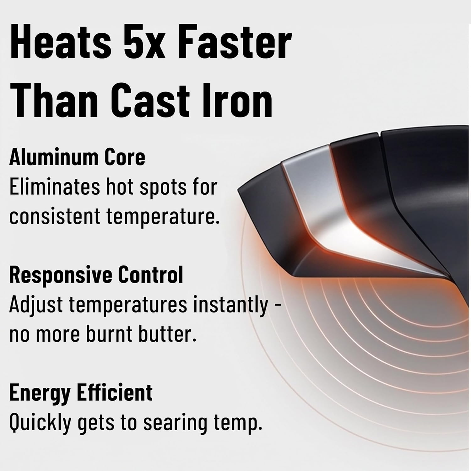 Misen Carbon Nonstick™ Skillet - Nitrided Carbon Steel - Professional Alternative to Teflon - 1100°F High Heat Ready - Easy Release - Induction, Oven, & Grill Safe - 10 Inch