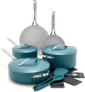GreenPan Nova 10-Piece Cookware Pots & Pans Set, Oprah's Favorite Things 2024, PFAS-Free Ceramic Nonstick, Fry, Sauté, Stockpot, Utensils, Lids, Induction Suitable, Dishwasher & Oven Safe, Deep Teal