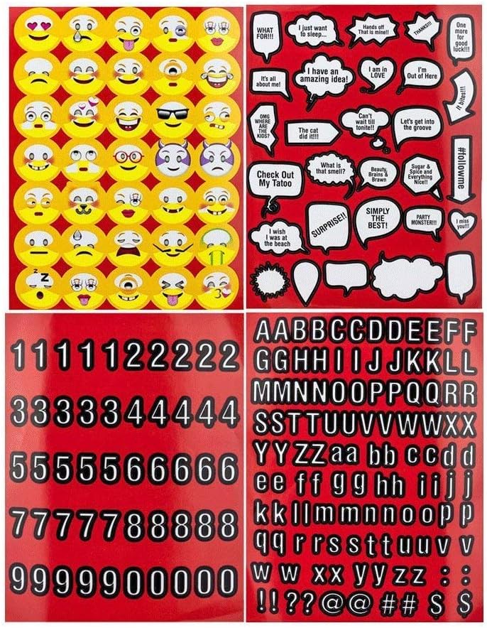 ITOYA 13 x 19 inches Original Art Presentation Book/Portfolio- for Art, Photography, and Documents - Pack of 6 + Scrapbooking Stickers 4 Pages of Emojis, Quotes, Letters & Numbers - Awesome Bundle