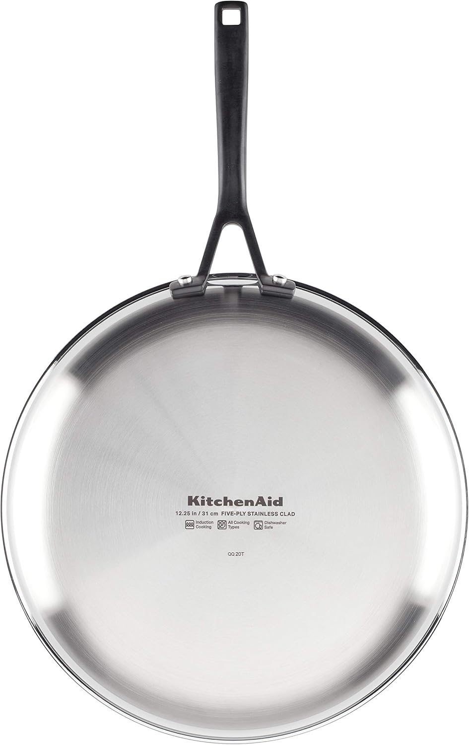 KitchenAid 5-Ply Clad Polished Stainless Steel Fry Pan/Skillet, 12.25 Inch