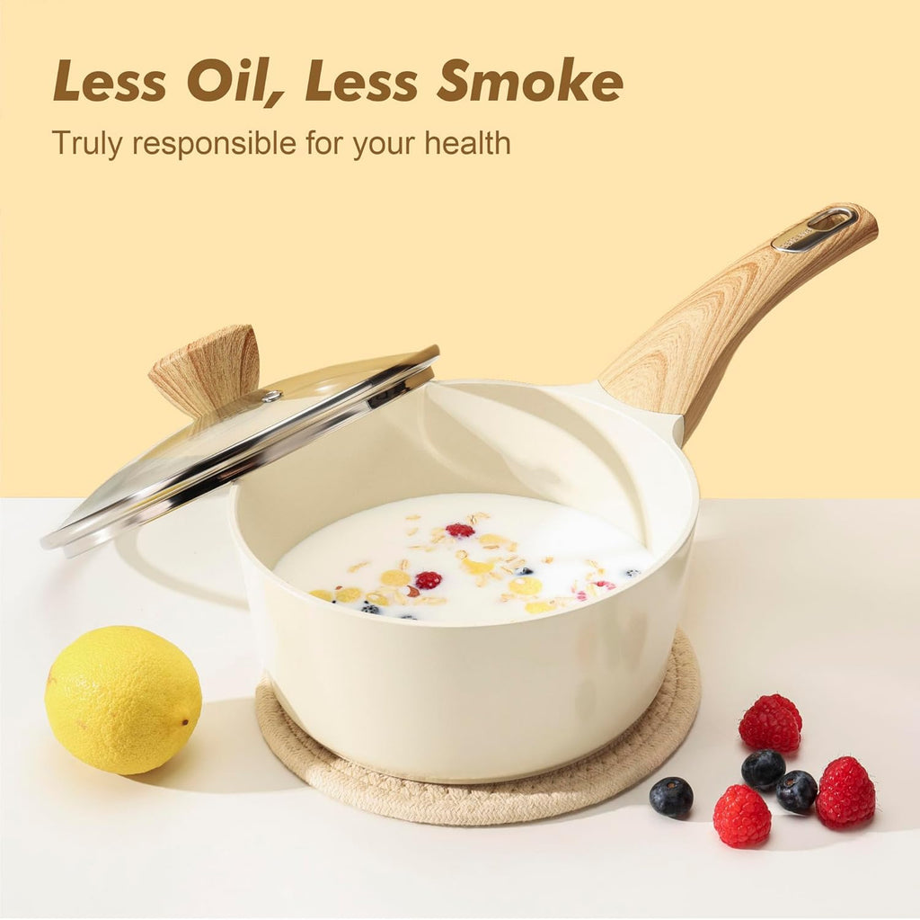 SENSARTE Ceramic Cookware Sets, Pots and Pans Set Nonstick, 20-Piece Induction Cookware, Non-toxic Healthy Non Stick Kitchen Cooking Set with Stay-Cool Handles, PFAS PTFE PFOA PFOS Free