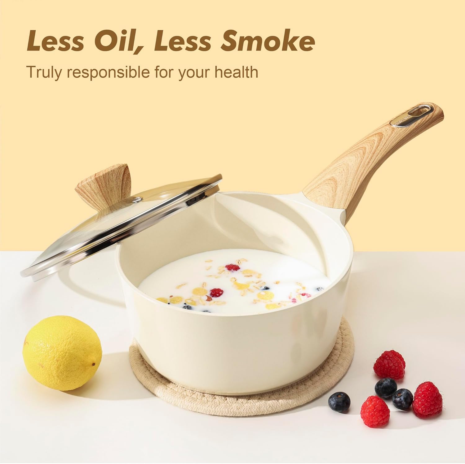 SENSARTE Ceramic Cookware Sets, Pots and Pans Set Nonstick, 20-Piece Induction Cookware, Non-toxic Healthy Non Stick Kitchen Cooking Set with Stay-Cool Handles, PFAS PTFE PFOA PFOS Free