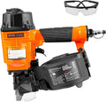 VEVOR MCN55 Coil Siding Nailer, 70-120PSI Air Coil Nailer 1 inch to 2-1/4 inch 15 Degree Pneumatic Siding Nail Gun for Siding, Pallet Sheathing, Fencing, Decking