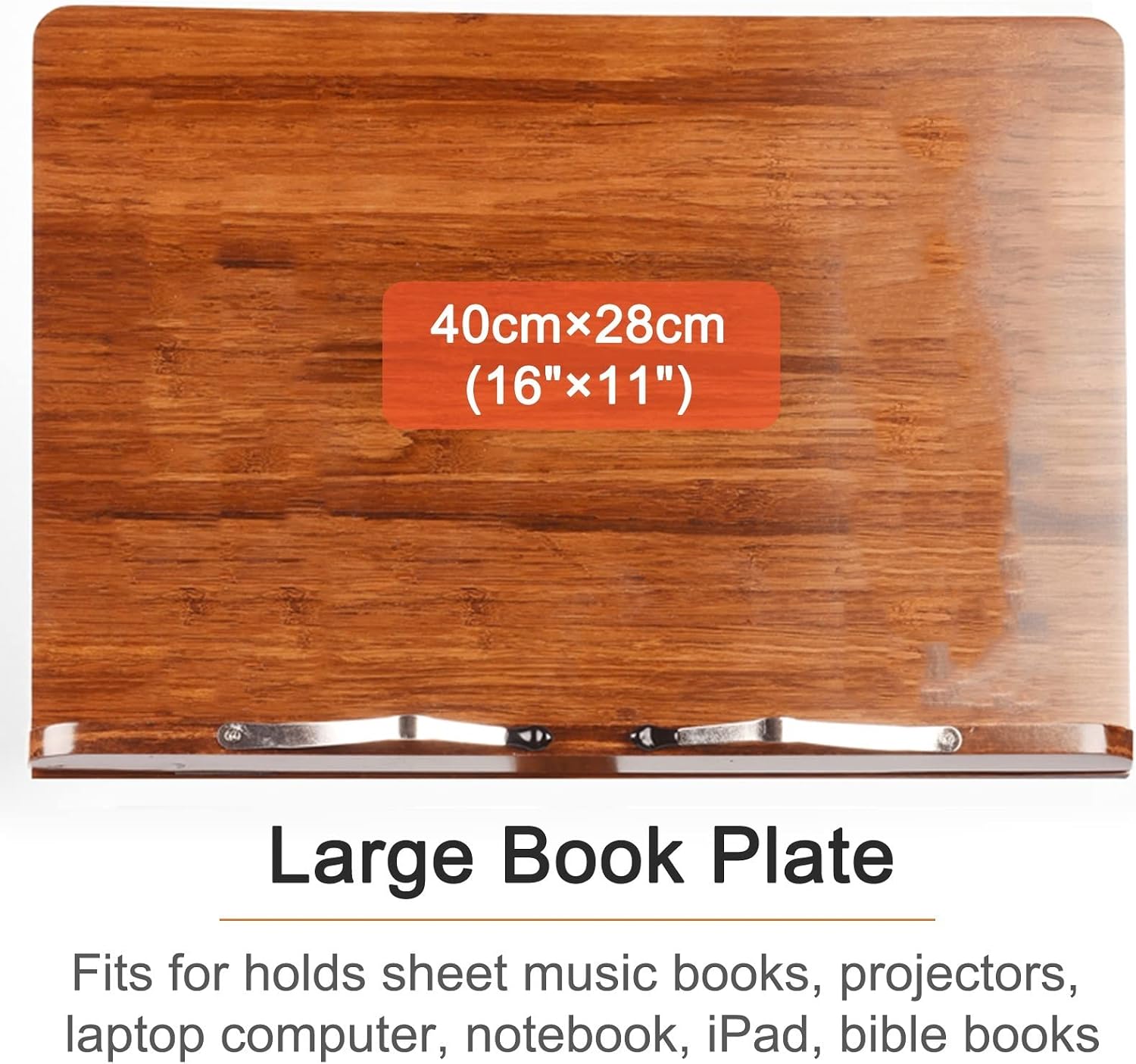 Wood Sheet Music Holder with Guitar Display Stand - Professional Orchestral/Violin Instrument Book Rack, Height Adjustable 45'-53'