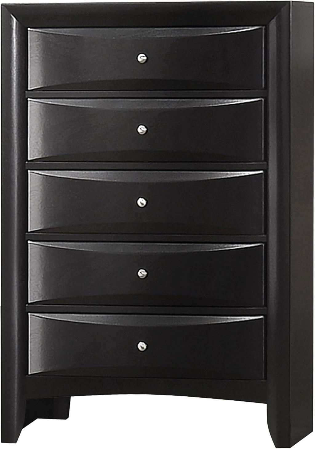 Coaster Home Furnishings Briana Transitional 5-Piece Bedroom Set Eastern King Size Storage Bookcase Bed Frame 56-inch Headboard Black 202701KE-S5