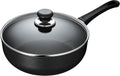 Scanpan Classic 4 quart (10 1/4 inch) Nonstick Deep Saute Pan with Lid – Compatible with Gas and Electric Stovetops, Metal Utensil Safe, Oven Safe to 500°F, Dishwasher Safe