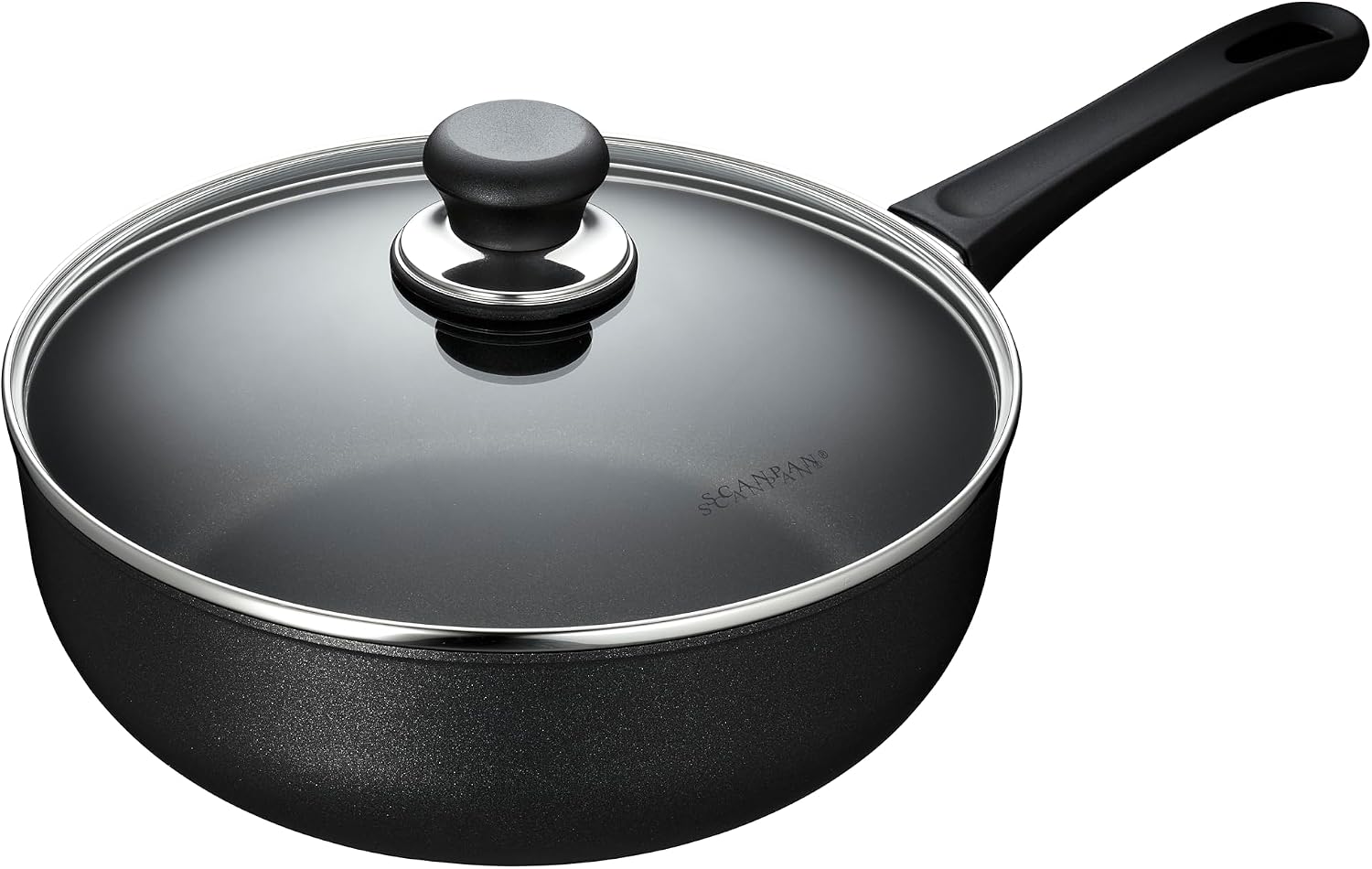 Scanpan Classic 4 quart (10 1/4 inch) Nonstick Deep Saute Pan with Lid – Compatible with Gas and Electric Stovetops, Metal Utensil Safe, Oven Safe to 500°F, Dishwasher Safe