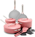 GreenPan Nova 10-Piece Cookware Pots & Pans Set, Oprah's Favorite Things 2024, PFAS-Free Ceramic Nonstick, Fry, Sauté, Stockpot, Utensils, Lids, Induction Suitable, Dishwasher & Oven Safe, Coral