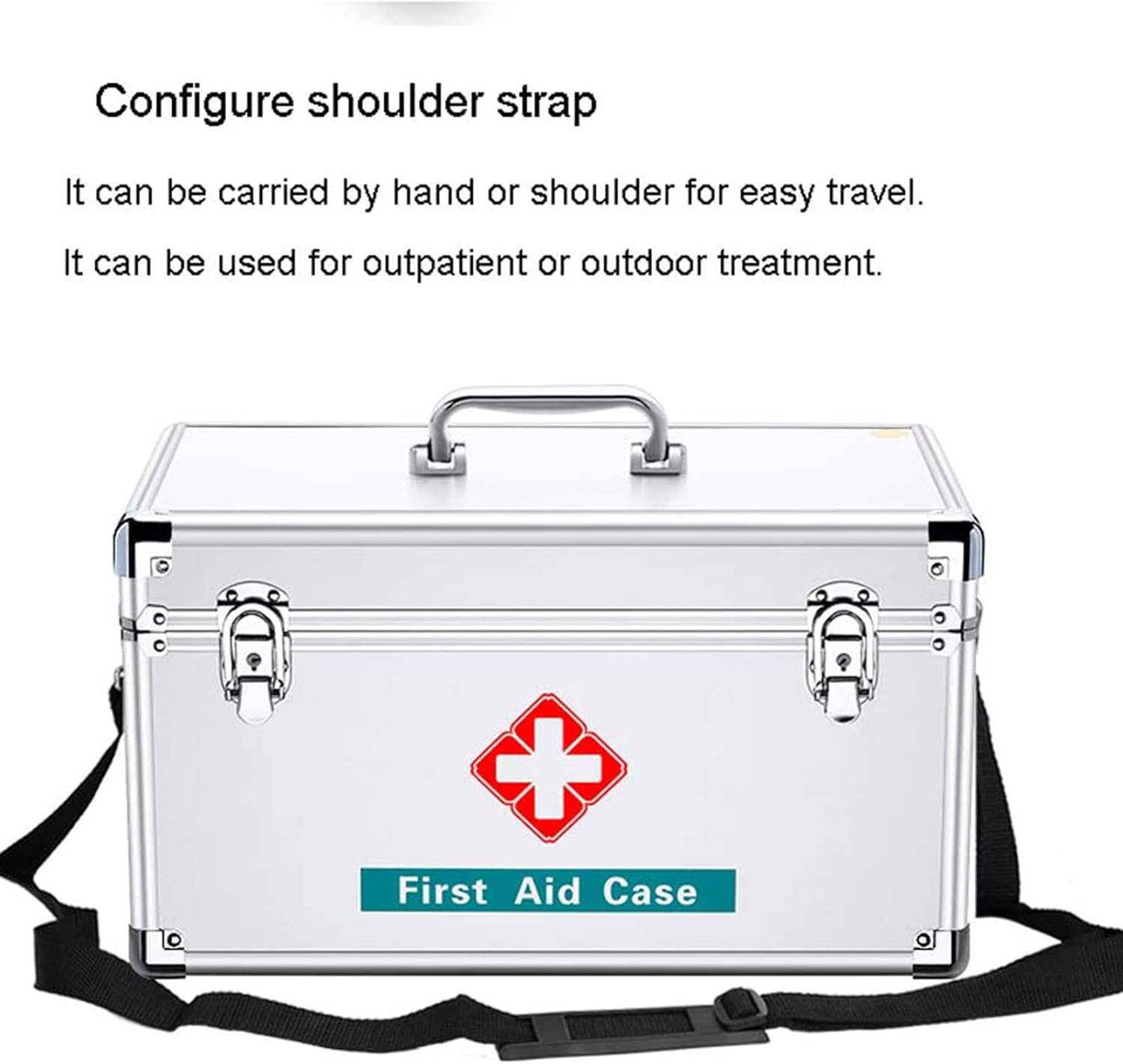 Portable Household Combination Box Emergency First Aid Kit Office Storage for Home, Business, Car, Camping and Travel(Pink,10inch)
