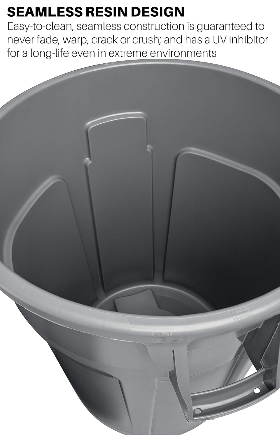 Rubbermaid Commercial Products BRUTE Heavy-Duty Round Trash/Garbage Can, 10-Gallon, Yellow, Outdoor Waste Container for Landscapers/Construction/Restaurants/Back of House/Offices/Warehouses, Pack of 6