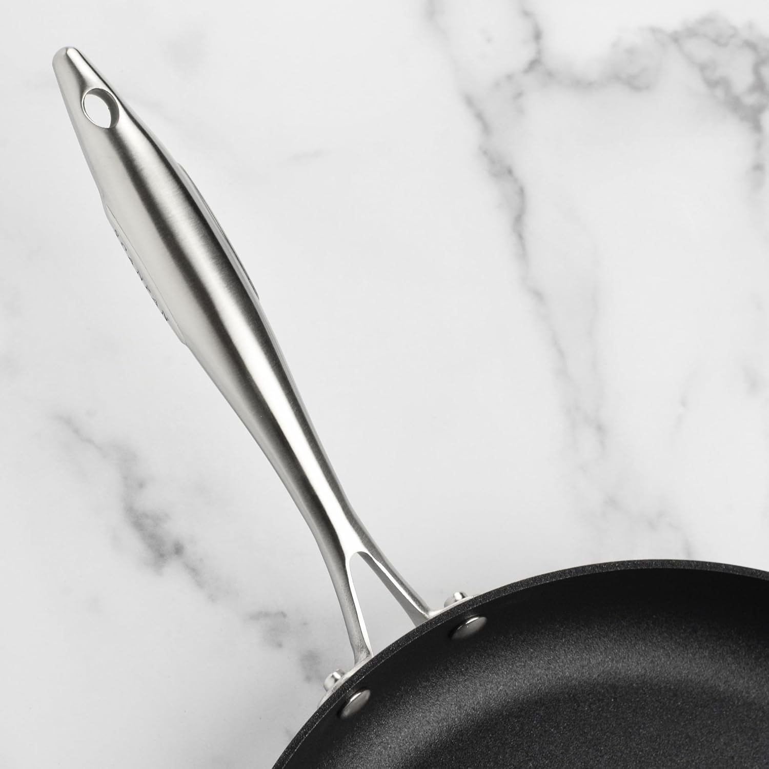 Scanpan CX+ 12.5' Fry Pan with Glass Lid - Stratanium Plus Nonstick - 5-ply Stainless Steel