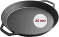 Large Cast Iron Skillet 20 Inch, Pre Seasoned Cast Iron Skillet for Cooking & Frying – XL Heavy Duty Pan with Dual Handles – Ideal for Grill, Oven, Stove, Campfire Use