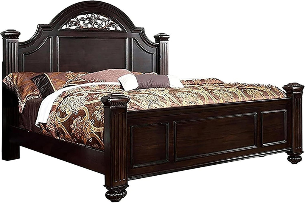 24/7 Shop at Home Syracuse 6-Piece Bedroom Set , King, Walnut
