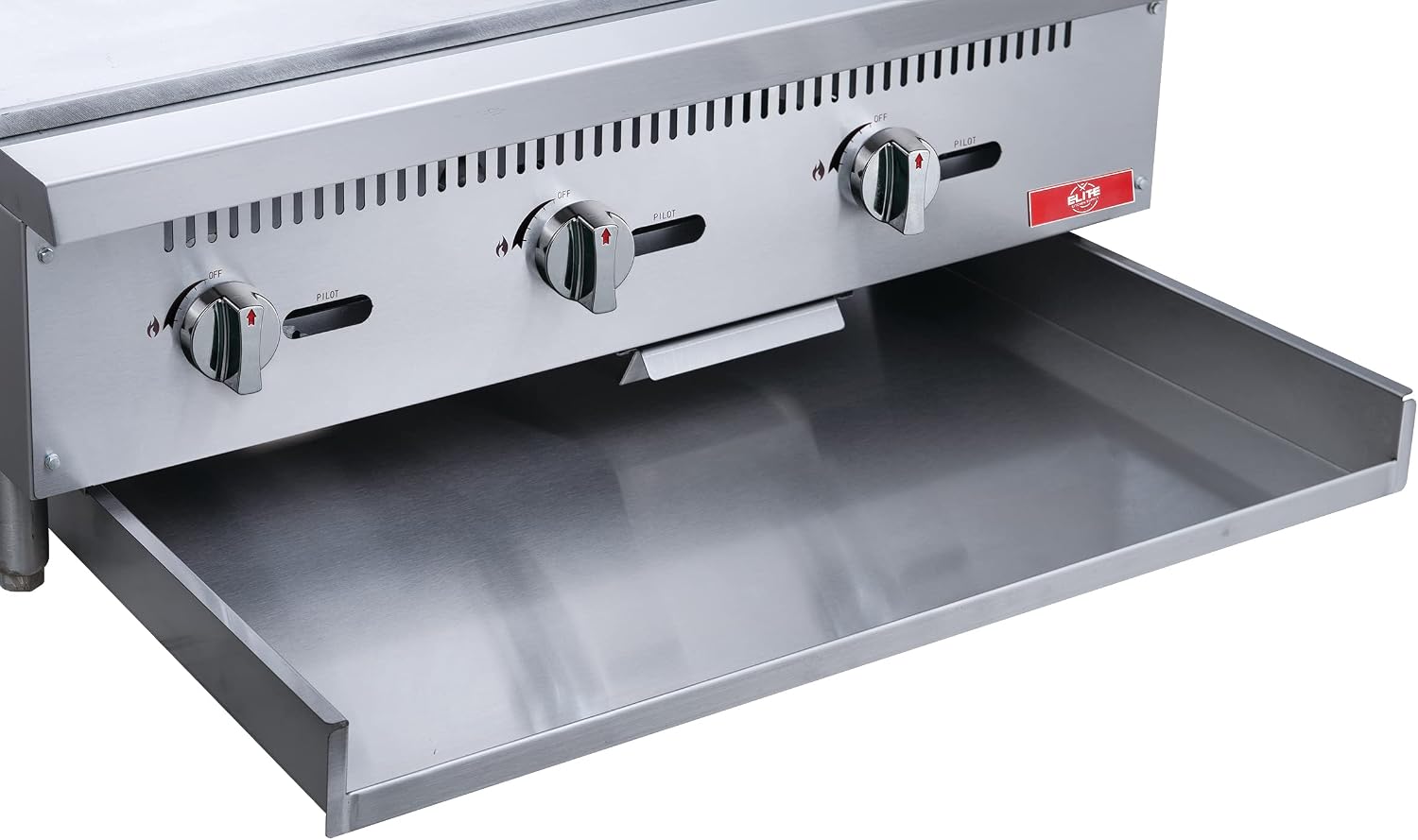 Commercial Countertop Griddle, ETL 36' Flat Top Grill Natural Gas (NG) / Propane, 3 Burners - 90000 BTU