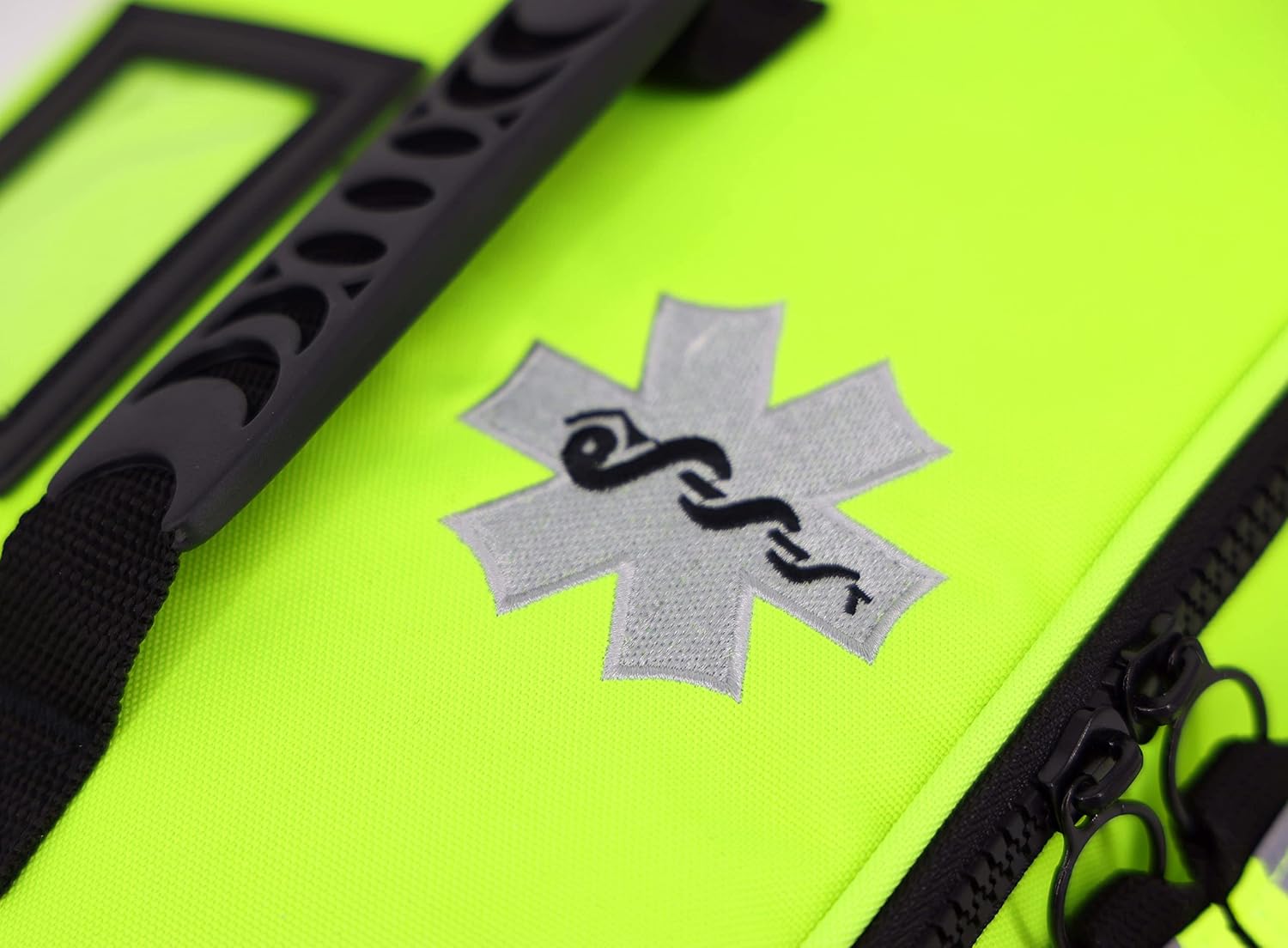 Lightning X Products Lightning X Mid-Sized First Responder EMT Bag | LXMB25 Fully Stocked Aid Kit w/ 200+ BLS Supplies - Fluorescent Yellow