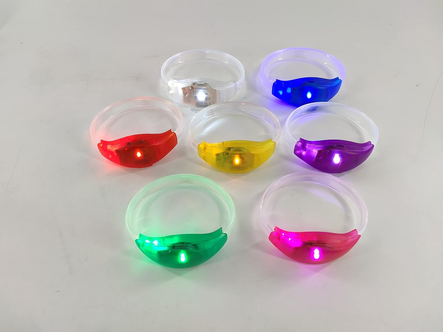 Sound Activated LED Glow Bracelets (42 Pack) - Music Reactive Flashing Lights - Kids & Adults Party Favors for Concerts, Festivals, Birthdays & Night Events