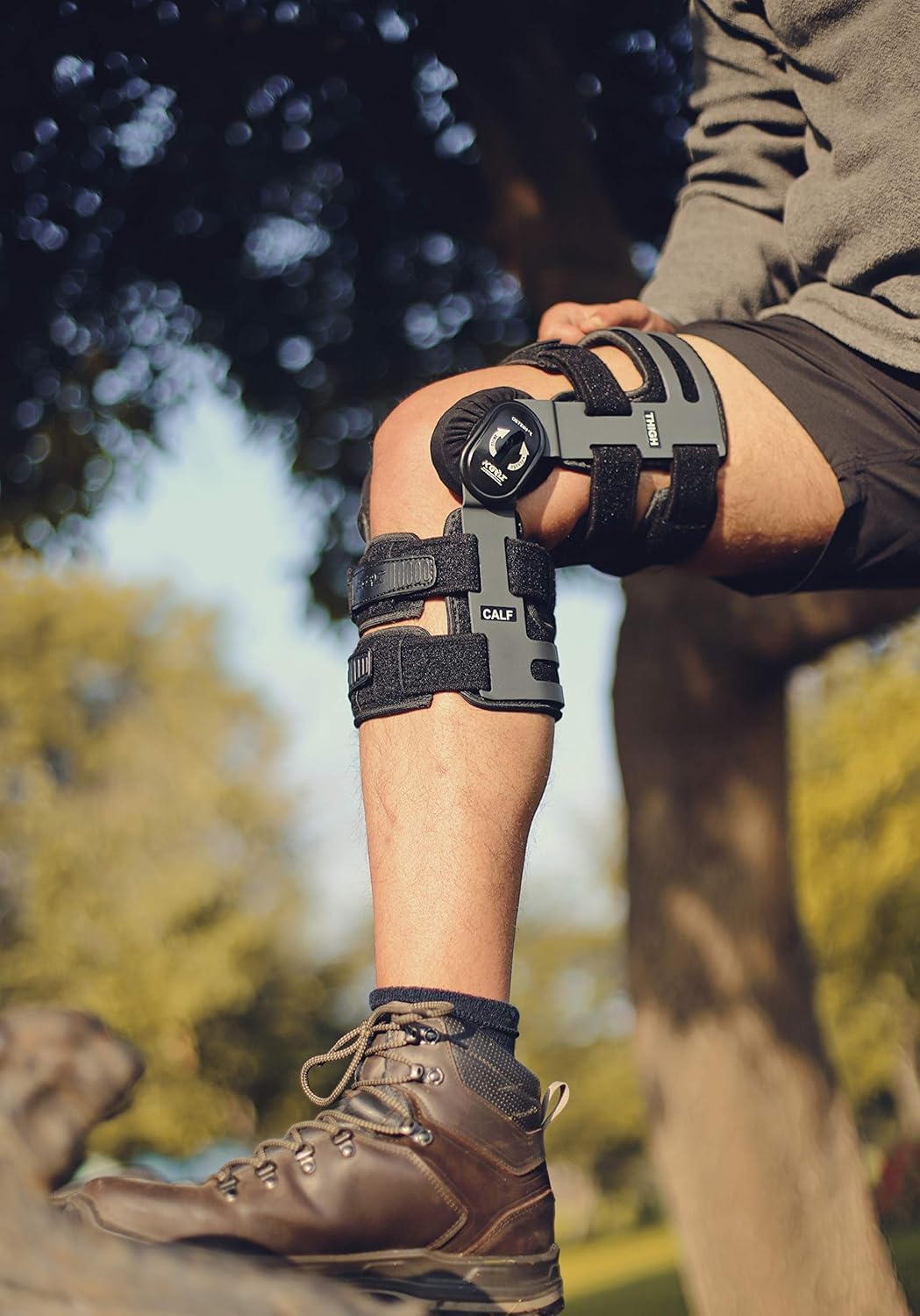 Osteofix Knee Brace – Knee Support Brace for Oa, Osteoarthritis, Unloading, Arthritis Pain, and Knee Support – Ideal for Men and Women - (Large, Grey)