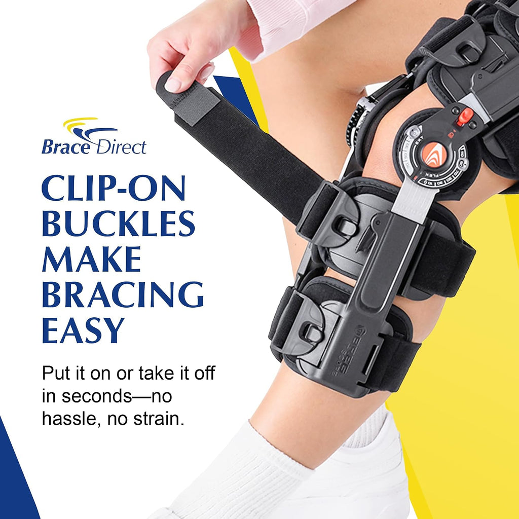 Brace Direct T Scope Premier Post Op Knee Brace Adjustable ROM for ACL MCL PCL Injury Recovery L1833 L1832 (Thighs Up to 30.5')