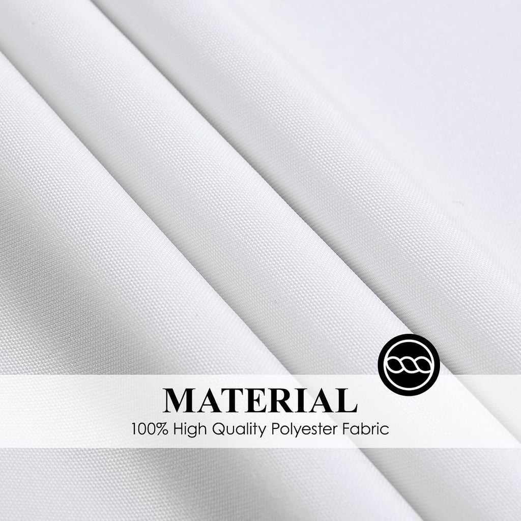 Round Tablecloth 10 Pack 108 Inch White Tablecloths Washable Decorative Linen Polyester Table Clothes Cover for Dining Table Banquets Buffet Parties and Wedding