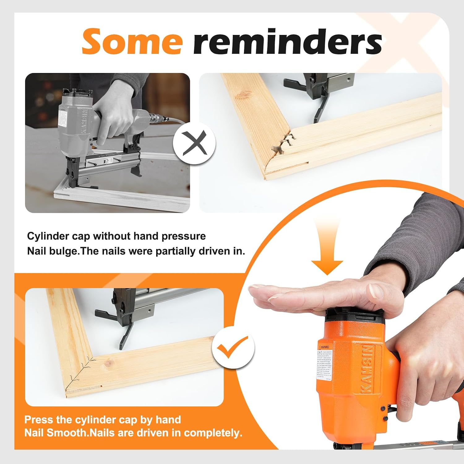 V1015 30 Gauge Pneumatic Picture Frame Nailer, 13/32-Inch Crown V Nailer, 3/16-Inch to 19/32 -Inch Length V-nails Picture Frame Joiner V Nail Gun For Picture Frames