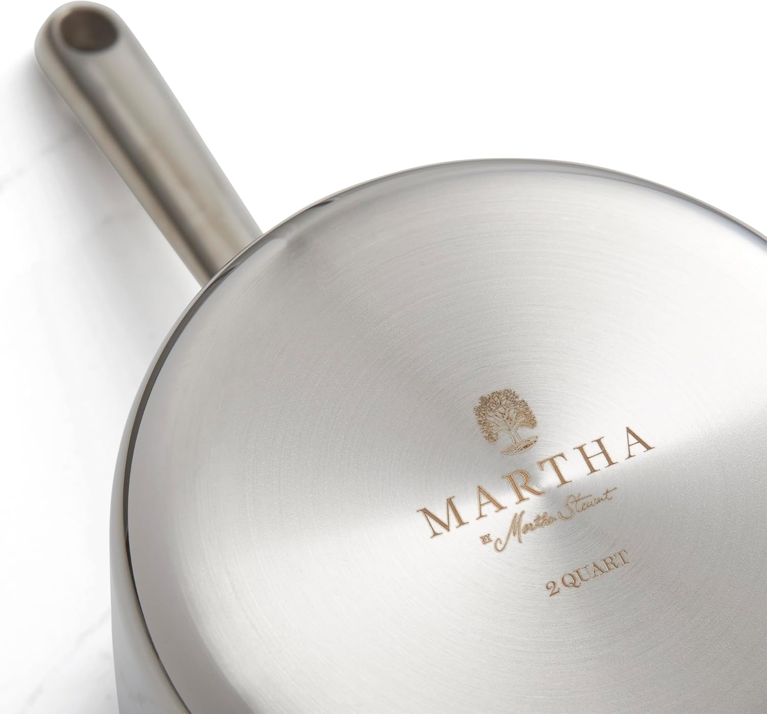 Martha by Martha Stewart 2-Quart Triply Stainless Steel Saucepan w/Lid