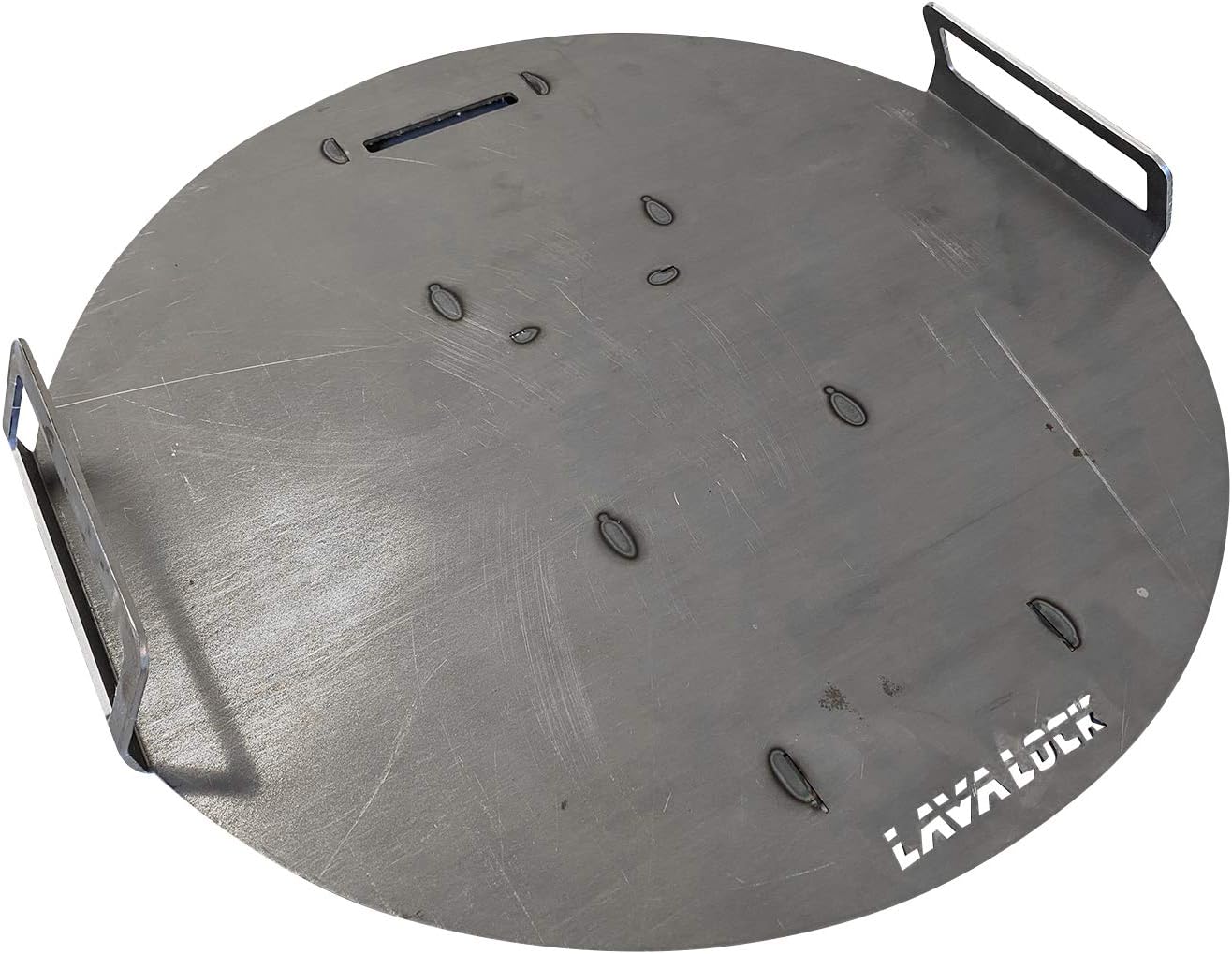 Flat top Griddle Grate for UDS Barrell Drum Smokers Grill Plate also fits for Weber Smokey Mountain WSM and Kettle Thick Steel with handles (25.5 (for 26.5 in. Kettle))
