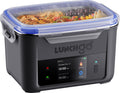 LUNCHGO® G1 Cordless Electric Heated Lunch Box, Battery Powered Self Heating Lunch Box, 5-Cup Capacity, 250°F Max, Scheduled Heating, Rechargeable Food Warmer for Work, Travel & Outdoor Use