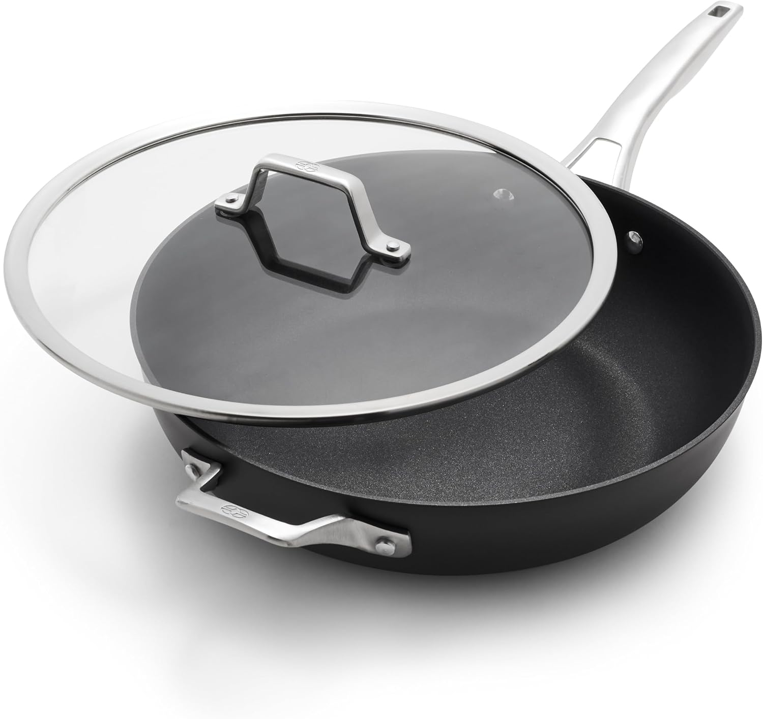 Calphalon Premier Space-Saving Nonstick Cookware Set, 13-inch, Stackable, Hard-Anodized Aluminum