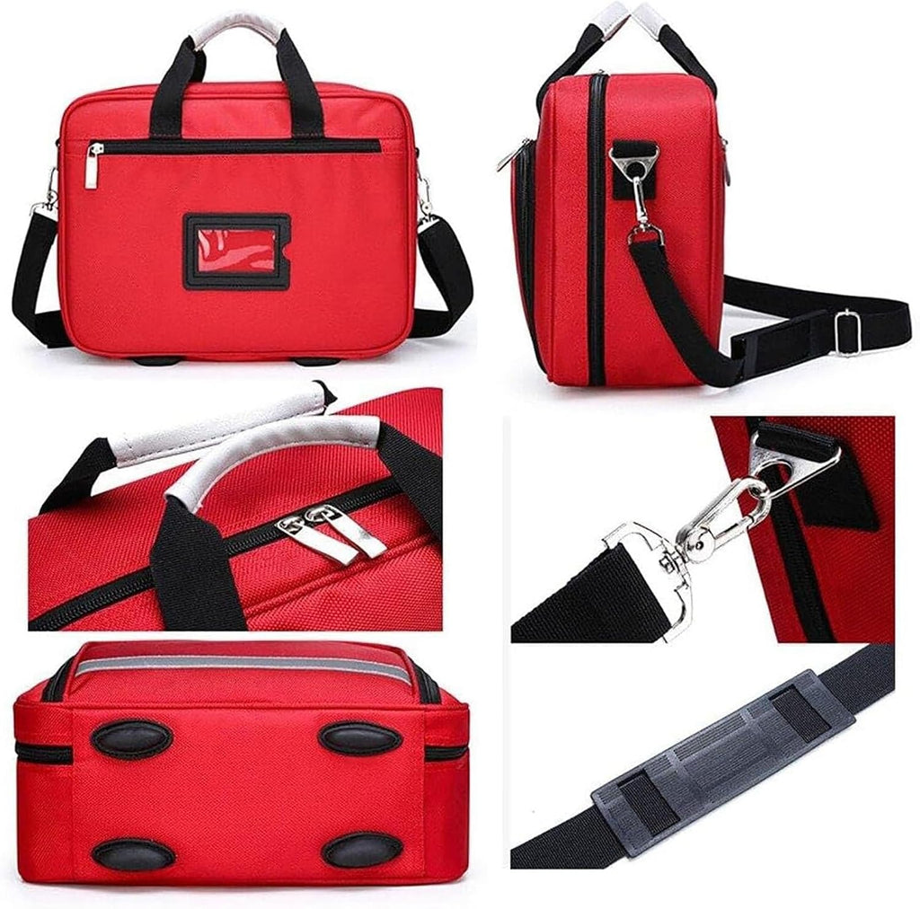First Aid Bag Empty, Camping First Aid Kit Empty Bag Waterproof Medical Bag Medical Storage Bag with Shoulder Strap Multi-Function Travel Suit