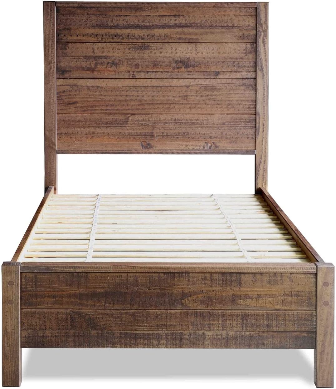 Grain Wood Furniture Montauk Solid Wood Bed, Twin Size, Rustic Walnut
