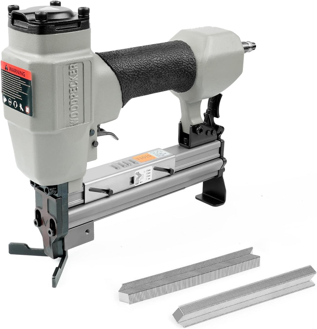 Woodpecker V1015 Pneumatic Picture Frame V Nailer Fits 7 mm to 15 mm (9/32' to 19/32') V Nails, Frame Stapler or Joiner for Picture Framing