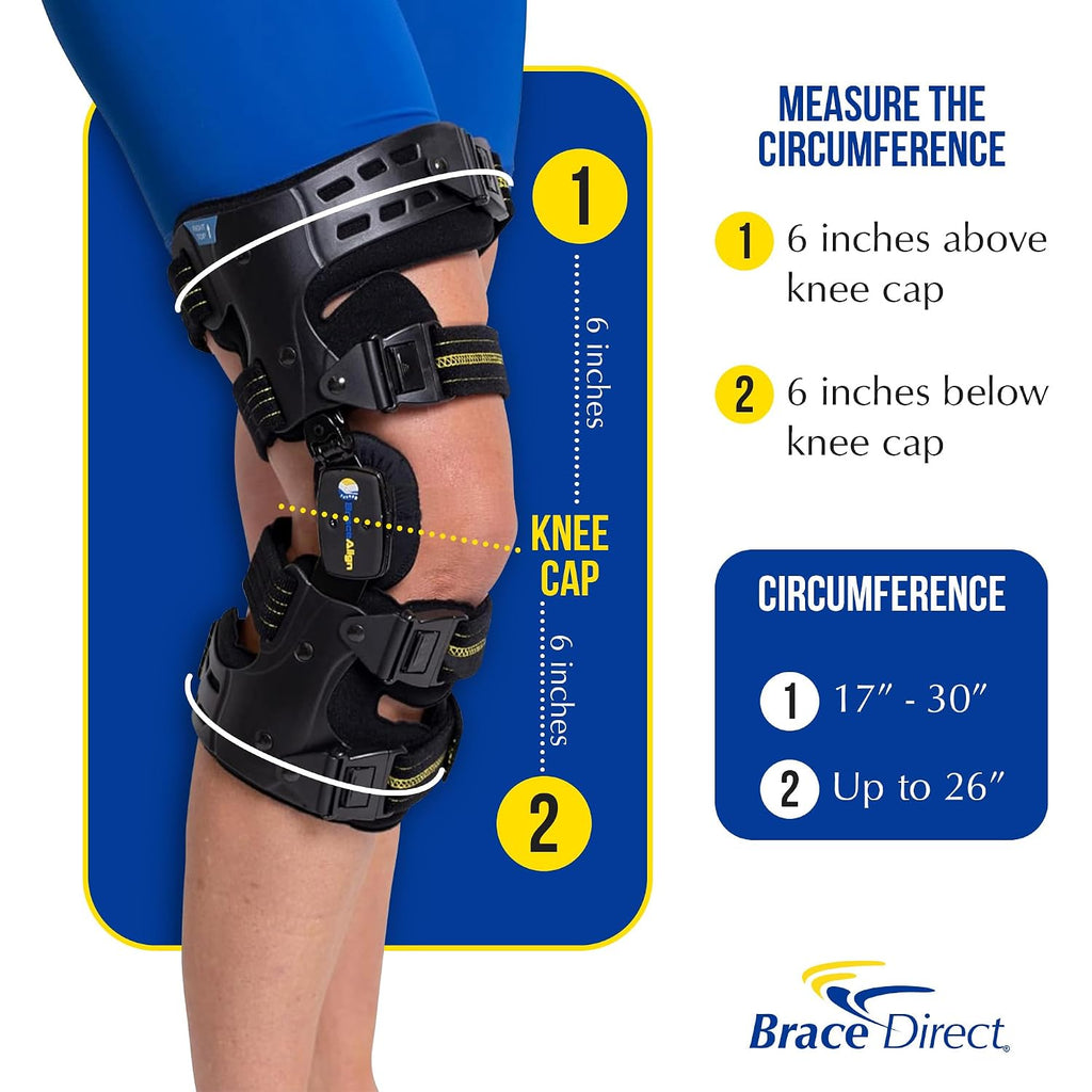 OA ROM Unloader Knee Brace - Adjustable Offloading for Degenerative Joint Disease and Osteoarthritis with Varus Valgus Correction L1843 L1851 (Left - Thigh up to 30 in)