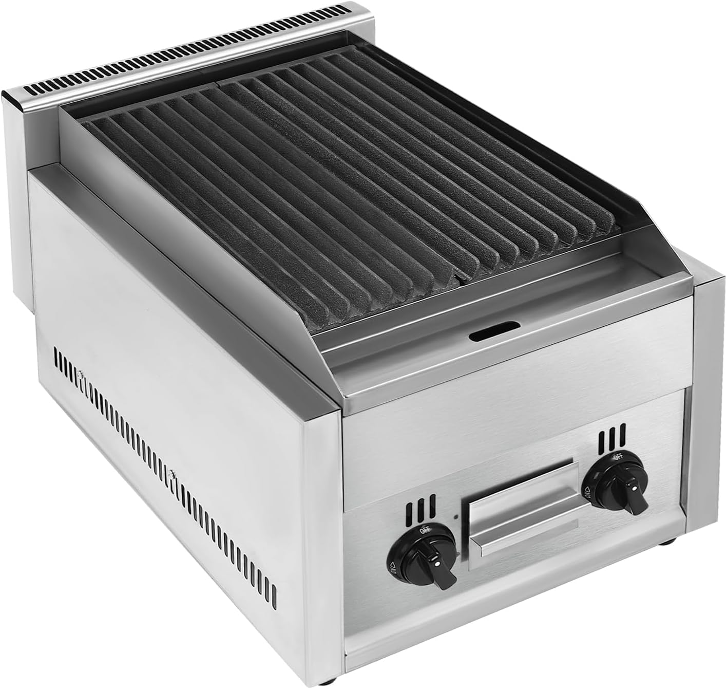 Commercial Gas Grill, Heavy Duty Countertop Gas Grill Stainless Steel Griddle Professional Propane Gas Grill for Outdoor Indoor Home Kitchen Restaurant Party BBQ Barbecue