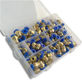 PC6-02 PC8-02 PC10-02 PC Series Boxed Air Joint Hose Connectors Tube Pneumatic Fittings 1/4 1/8 Push in Quick Release Couplings(A kit (134pcs))
