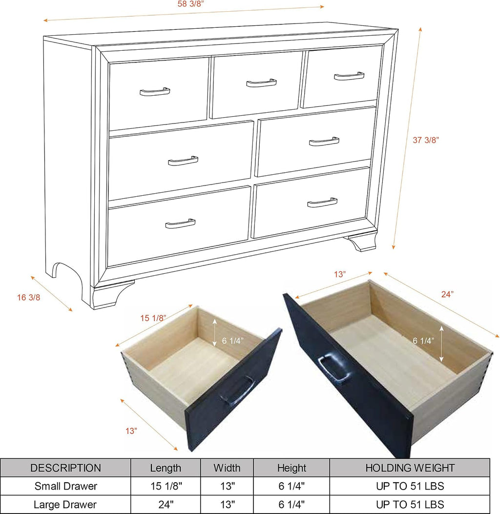 Kings Brand Furniture – 6-Piece Gray Wood with Faux Leather Headboard King Bedroom Set. Bed, Dresser, Mirror, Chest, 2 Night Stands
