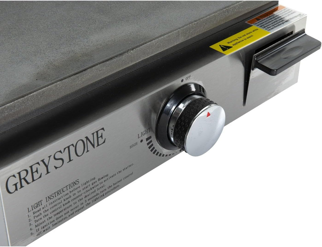 Greystone - Greystone 17' Griddle with SS Panel, Cast Iron Cooking Plate, 15,000 BTU