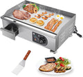 Yescom WeChef 3000W 22'' Electric Griddle Countertop Commercial Flat Top Hot Plate Restaurant BBQ Grill, 26ECG003-22IN-11-1