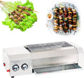 Table Top Portable Gas BBQ Grill, Gas BBQ Grill for Indoor and Outdoor Use, Table Top Griddle, Coating Grill Surface 41x23 cm, Removable Grease Tray, for Picnic Camping Garden Terrace Beach