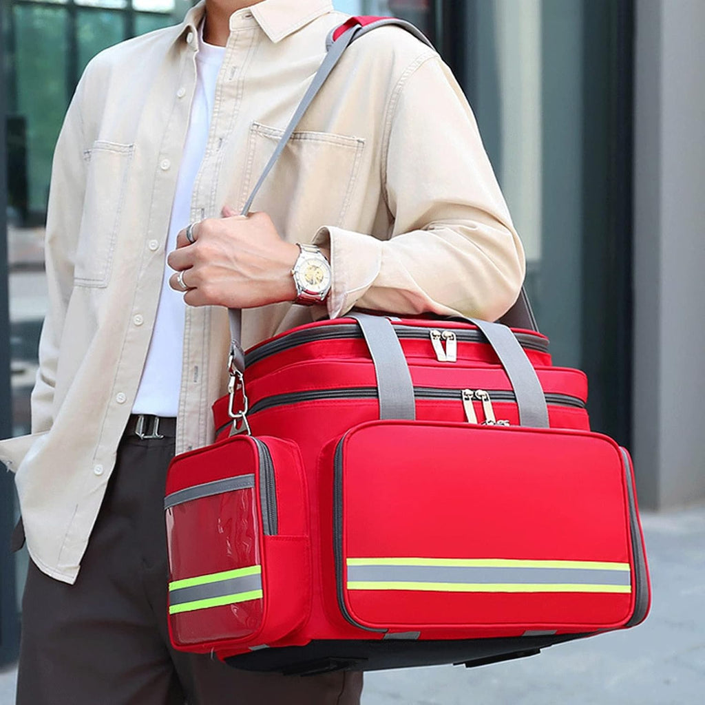 Empty First Aid Bag, Emergency Storage Portable Medicine Responder for Home Health Care, Travel
