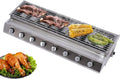 Commercial LPG Gas BBQ Grill - Tabletop Grill with 6/8 Burners, Portable Gas Barbecue Griddle for Parties, Backyard Gatherings, Camping and Picnicking B