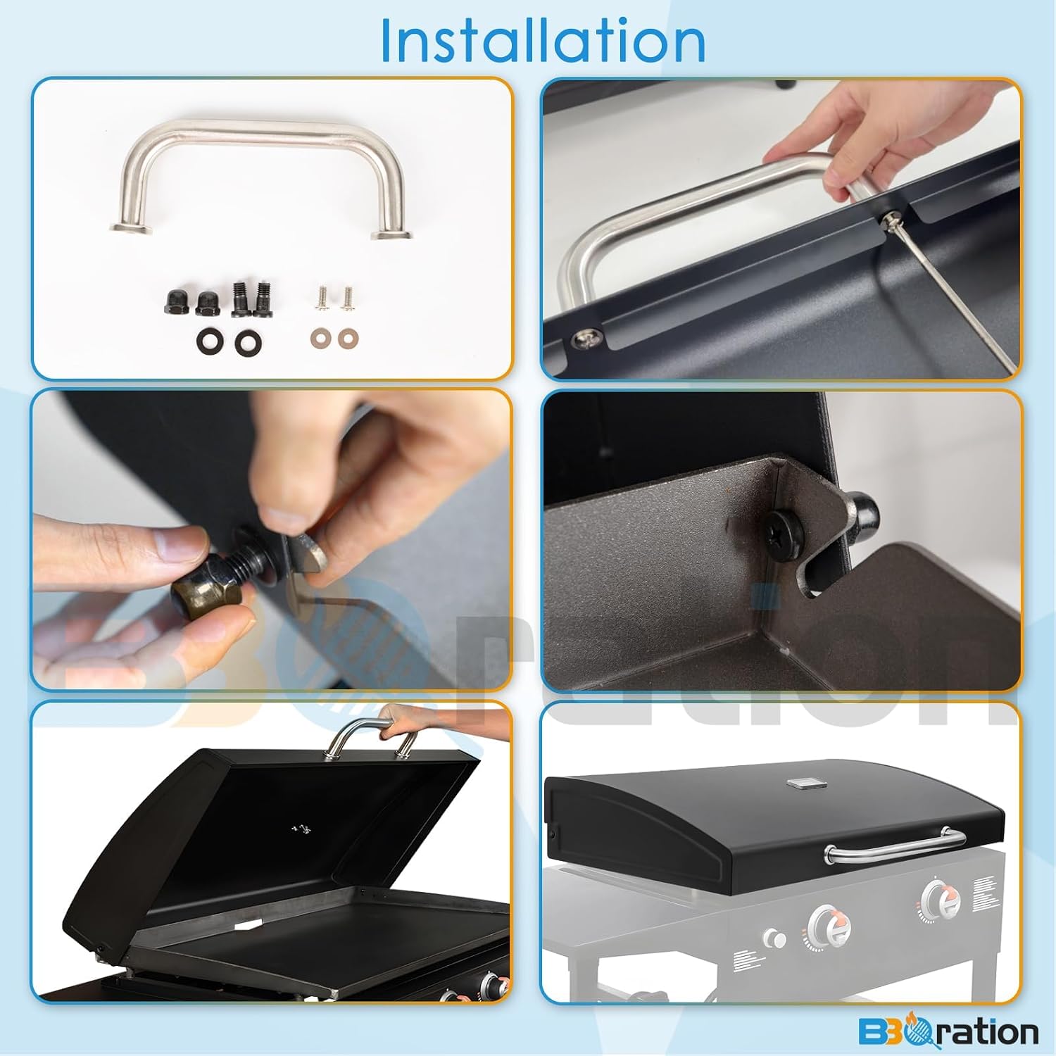 Upgrade Hinged Lid for Blackstone 1517 28 Inch Omnivore Griddle (2024 Model), 5857 Griddle Hood Flat Top Lid for Blackstone 28' 2206 2269 Grill Hood